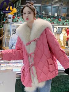 女性のためのジャケット秋冬エレガントな模倣キツネ長さの長袖パーカーファッションカジュアルルーズフェイクファーコート240106