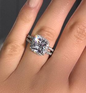 Fashion Anniversary ring 925 Sterling silver Engagement Ring Diamond Wedding band rings for women Finger Jewelry7590202