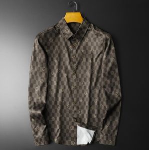 Camicia elegante di design di lusso Abbigliamento da uomo Fashion Society Nero Uomo Business Casual Manica lunga da uomo M-5XL