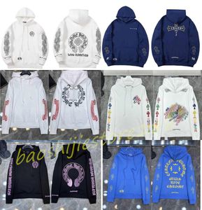 Moda Erkek Hoodie Sweatshirts Erkek Lüks Ceketler Tasarımcı Fermuar Kalp At Nalı Baskı Markası Ch Women Chromes Coat Casual Pullover Gevşek Kazak Ceket