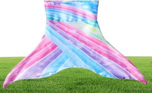 Flickor baddräkt 3st. Mermaid Tail badkläder Kids Mermaid Swim Pool Bathing Suit Princess Beach Bikini Girls Party Cosplay Costumes7277784