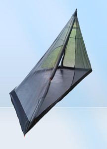 Ultralight Pyramid Tents inre tält utomhus stånglöst sommarnät Tält bärbara ryggsäckande vandring camping teepee inuti tält 2205188532136