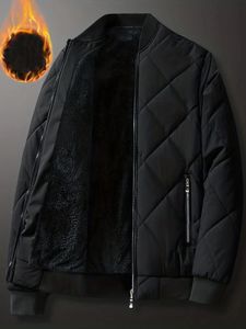 Solidny kolor sherpa kurtka męska mączka polarna baseball regularna fit college Hipster Windbreaker 240106