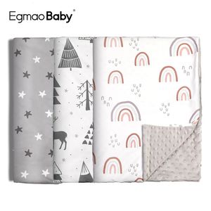 Swaddling Born Coperta termica in morbido pile Set di biancheria da letto invernale in cartone animato Fasciatoio per neonato unisex 240106