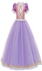 Yaz Kızlar Dress Kids Cosplay Sophia Rapunzel Prenses Elbiseler Kız Sequins Doğum Günü Partisi Gece Elbise Çocuk Giyim T1950066