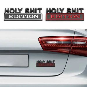 Autoaufkleber Holy Shit Edition Autoaufkleber Abzeichen Aufkleber Metall Emblem für BMW Audi Jeep Cadillac Hyundai Lada Chevrolet Peugeot Alfa Romeo Ford