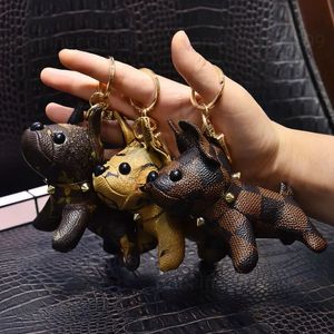 Keychain Designer Keychain Luxury Dog Key Chain with Box Designer Cartoon Animal Small Creative Accessories Key-ring Pattern Car