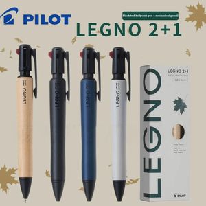 Japan Pilot Multifunctional Modular Pen LEGNO 21 Original Wood Handle Wooden Barrel Gel Pen 0.7mm Mechanical Pencil 0.5mm 240106