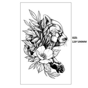 Makeup Nine Tailed New Fox Bi'an Flower Color Water Transfer Simulation Tattoo Arm Half Back Paste
