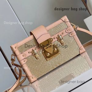 Designer Bag Trunk Box Bag Denim Handväska Kvinnor Fashion Tote Bag Designer Bag Kosmetisk fodral Topp Spegel Kvalitet Lyx Krokodil Läder Lizard Crossbody Bag