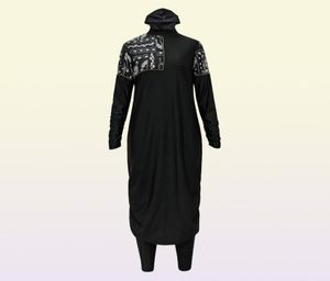Hijabs ankomst stilfull muslimsk badkläder 3 bit lång mantel simning kostym muslimah baddräkt islamisk 2209236683538