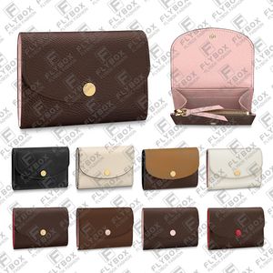 M62361 M41939 M82333 N64423 N61276 M81455 ROSALIE Wallet Key Pouch Coin Purses Credit Card Holder Women Fashion Luxury Designer Business TOP Quality Pouch Purse