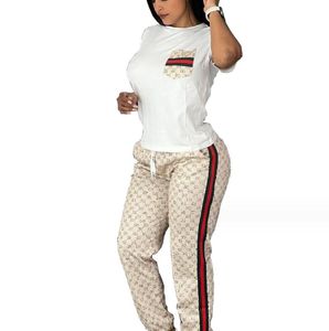 NEU 2024 Spring Womens Modes -Tracksuiten Print Womens zweiteilige Set Designer Marke Damen Set