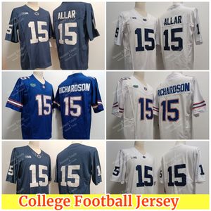 Maglia da football americano Florida Gators 15 Anthony Richardson College Penn State 15 Drew Allar NO NAME Maglia da uomo Bianco Nero Blu cucita Nuovo