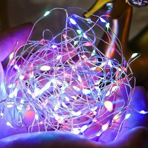 1PC 20/50/100 LED USB Fairy String Lights、LED USB Copper Wire Garland Holiday Lighting、USB Powered Wall Decor Lamp、Party、Wedding、Festival Decoration