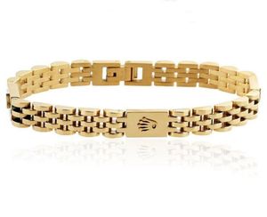 Luxury Fashion Speedometer Bangle Charm Crown Gold Chain Bracelet Men Watch Jewelry Accessories9963044