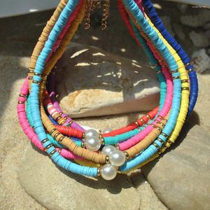 Łańcuchy 2PC ręcznie robione perły bohemian cukierki