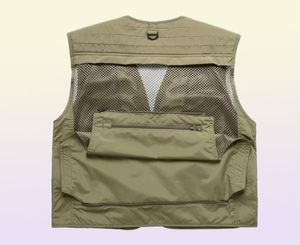 Jaktjackor Multiuse Fishing Vest Quick Dry MultiCocket Jacket Outdoor Sport Survival Utility Safety WaistCoat7302920