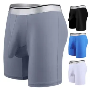 Underpants Slim Fit Breathable Boxer Briefs For Men Mid Waist Men's With Elephant Nose Bulge Pouch Quick Dry Soft