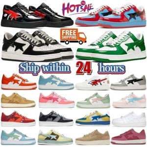 Panda Abc Sta Scarpe Bapestass Sk8 Low Donna Color Block Shark Nero Bianco Pastello Verde Blu Scamosciato Uomo Donna Scarpe da ginnastica Sport all'aria aperta Sneakers Walking Jogging Taglia 36