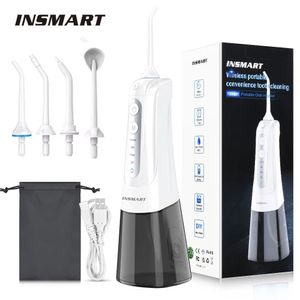 INSMART ирригатор для полости рта, ирригатор для зубов, перезаряжаемый через USB, водонепроницаемый, 300 мл, портативный чистящий, отбеливающий, стоматологический струйный аппарат 240106