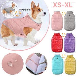 Dog Apparel Reversible Waterproof Jacket Winter Warm Clothes For Small Large Dogs Puppy Vest Chihuahua Coat French Yorkie Costume