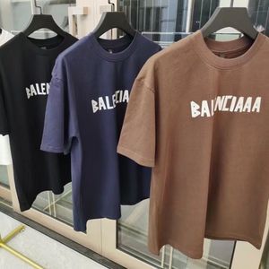 メンズTシャツデザイナー半袖リヴィティサマーウィメンバレンカガリー韓国パーソナライズされたプリントラウンドネックプルオーバーTシャツトップカジュアルウェアFDC777