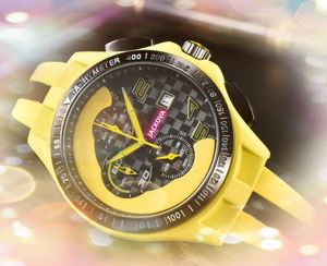 Mäns lyxkvartbatteri Super Bright Watch Automatic Date Famous Sports Racing Full Functional Rubber Strap Clock Classic Elegant All Crime Top Watches Gifts