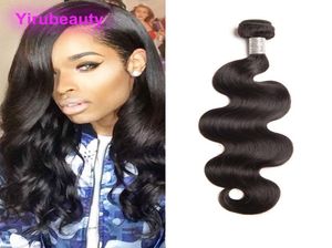 Indian Human Hair Mink 9A Natural Black Body Wave One Bundle Double Wefts One Inch Indian Human Hair Extensions3674108