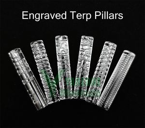 Engraved Terp Pillars 6mm OD 20mm 30mm Length Solid Hollow Quartz Insert Pills for Terp Slurper Blender Banger Nails YAREONE Wholesale