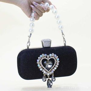 Borsa per banchetti portatile con diamanti con borsa per abiti da sera con sfere brillanti di alta qualità Borsa da donna portatile 240115