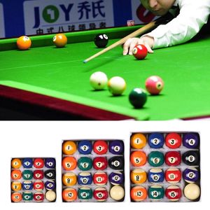 25mm32mm38mm Children Mini Billiards Table Balls Set Resin Small Pool Cue Balls Full Set Snooker Billiard Accessory 240106