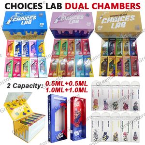 Empty Choiceslab Choices Lab Disposable Carts 1.0ML 2.0ML Cookies Dual Chamber Pod Device Newest Package Sev7n Sensimila Sluggers Hit Cactus Labs Six Shooter Pen