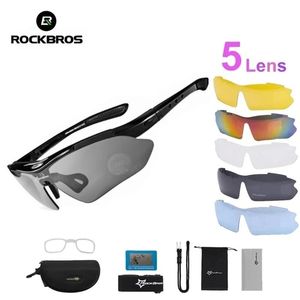 Sunglasses Rockbros Cycling Glasses Polarized 5 Lens Road Bike Cycling Eyewear Cycling Sunglasses Mtb Mountain Bicycle Cycling Goggles