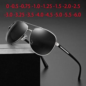 Sunglasses Men's Driving Prescription Lenses Sunglasses Polarized Cat Eyes Antiglare Shortsight Sun Glasses for Male 0 0.5 0.75 to 6.0