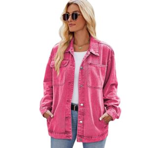 Autumn Winter Fashion Long Sleeve Denim Jacket For Women Casual Loose Ladies Jeans Coat S-XL Drop 240108