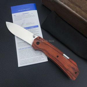 Kniv BM 15060 Utomhusjakt Vikning Kniv Överlevnad EDC Självförsvar Multi Pocket Camping Rescue Knives Tool Wood Handle Fruit Knife