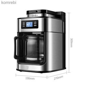 Cafeteiras 2 em 1 Máquina de Cozinha Máquinas Automáticas Gotejamento LED-Display Moedor de Feijão Elétrico Manter Aquecido Home ApplianceL240106