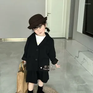 Clothing Sets Simple Set Children Casual Clothes Spring Autumn Korea Style Coat And Shorts Boys Fashionable Cool Solid