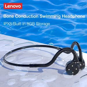 Kopfhörer Lenovo Knochenleitungskopfhörer Sport Laufen Schwimmen Wasserdichtes Bluetooth-Headset X3 X4 X5 Drahtloser Kopfhörer mit Mikrofon