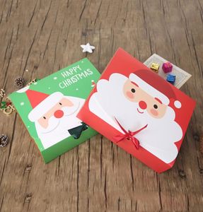 Caixa de presente de papel de natal dos desenhos animados papai noel caixas de embalagem de presente festa de natal favor saco caixa de doces do miúdo suprimentos de festa de natal 8154571
