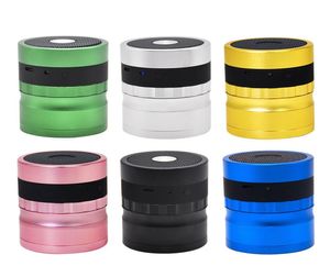 Honeypuff Premium Sigara Bluetooth Kitaplık Hoparlörleri Herb Öğütücü Polen Catcher 62mm Pırlanta Şekilli Diş Tütün Grinder8042898