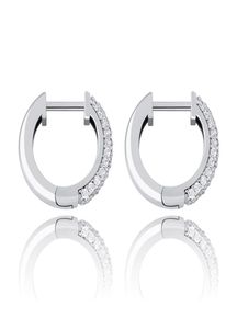 925 Sterling Silverörhängen Luxury Bling Zircon Hoop Earrings Fashion 18K Gold Rhodium Plated Small Circle Women Designer Earring2023834