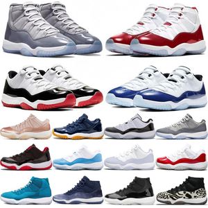 Basketskor DMP Cherry Cement Cool Grey 11s Sneakers Jubilee High 11 Pure Violet Animal Instinct Pantone Low University Blue Mens Womens Sports Trainers Shoe