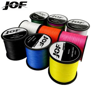 Jof x8 marca de qualidade 500m 300m pe linha de pesca tecer linha 8.2-35.8kg linha trançada multifilamento japão material carpa 240108