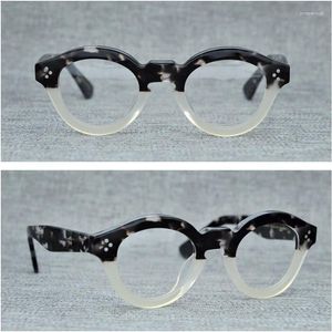 Sunglasses Frames Vintage Acetate Eyeglass Frame Thick Men And Women Handmade Rivet Optical Prescription Book With Myopia Hyperopia