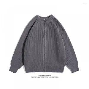 Men's Sweaters Knitted Coat Woolen Sweater Winter Cardigan Boys Half Turtleneck Loose And Idle High-Grade Men