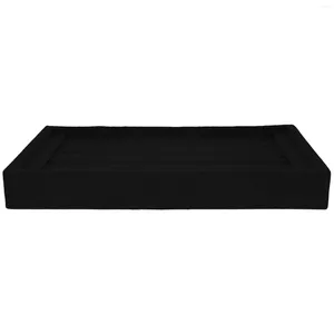 Jewelry Pouches Full Suede Tray Large Capacity Ring Storage Display Black Organizer Drawer Sponge Compartments Trays Dish