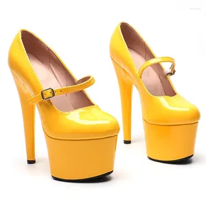 Sandaler Leecabe 17cm/7inch Patent Pu Women's Platform Party High Heels Shoes Pole Dancing