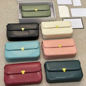 Frauen echte Leder -Umhängetasche 2024 Trendmarke kleine quadratische Taschen Luxusdesigner Handtasche Modemessenger -Taschen Tofu -Taschen mit Schachtel